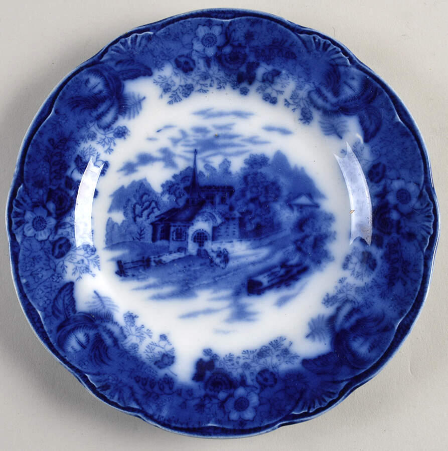 Country Scenes Luncheon Plate by England-1