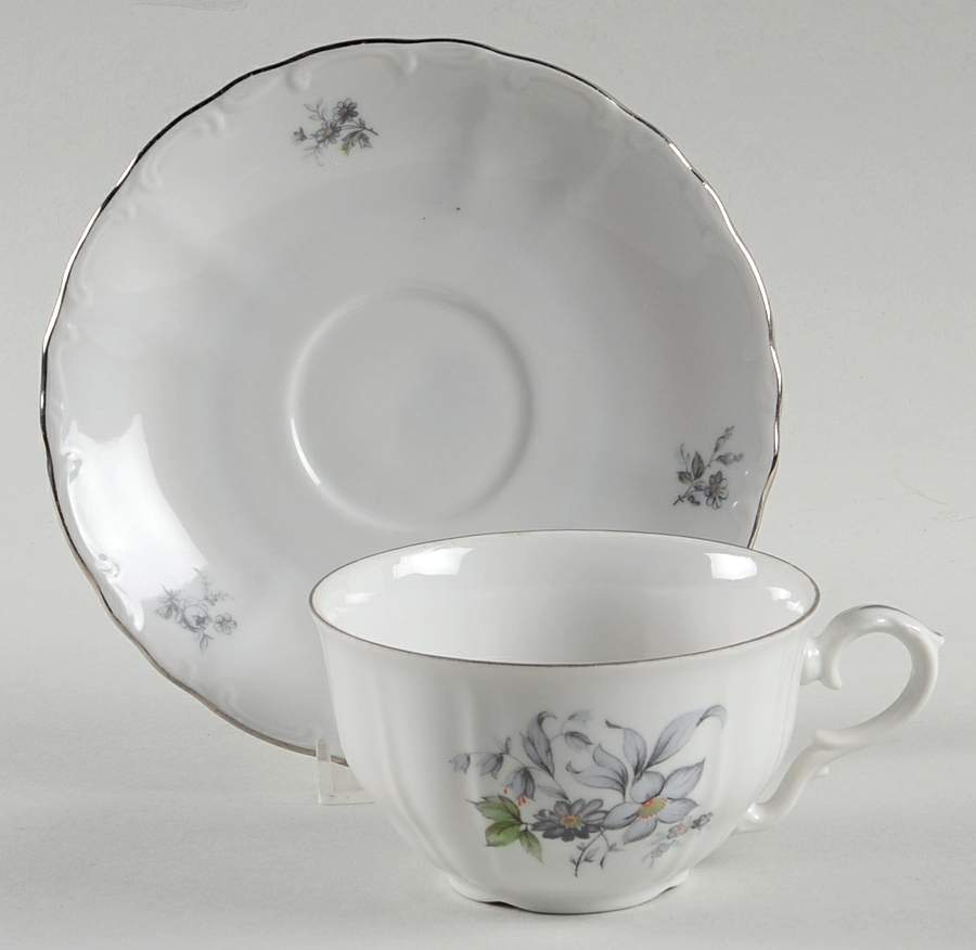 Wild Flower Flat Cup & Saucer Set by Europa-1