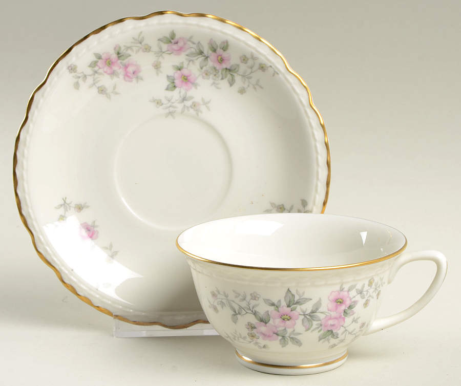 EMB54 Footed Cup & Saucer Set by Embassy (American)-1