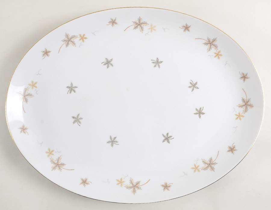 Maple Glow #1211 16" Oval Serving Platter by Empress (Japan)-1