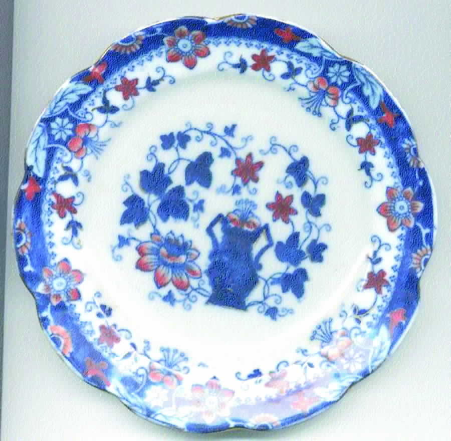 Japan Blue and Rust Salad Plate by Jones, Shepherd & Co-1