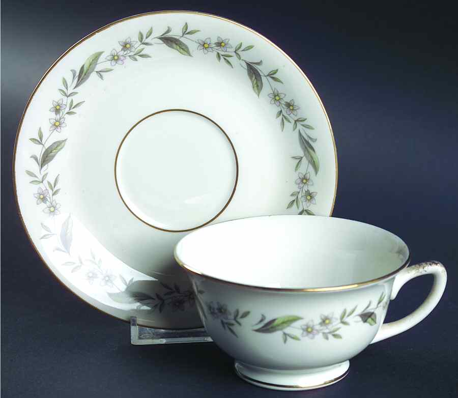 EPR5 Footed Cup & Saucer Set by Empress (USA)-1