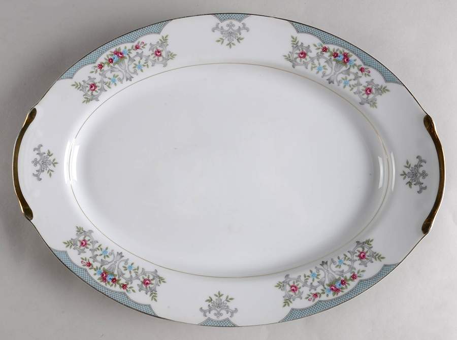 Westminster 14" Oval Serving Platter by Empress (Japan)-1