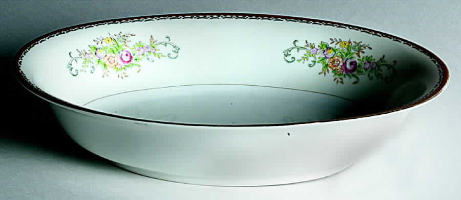 EMP76 10" Oval Vegetable Bowl by Empress (Japan)-1