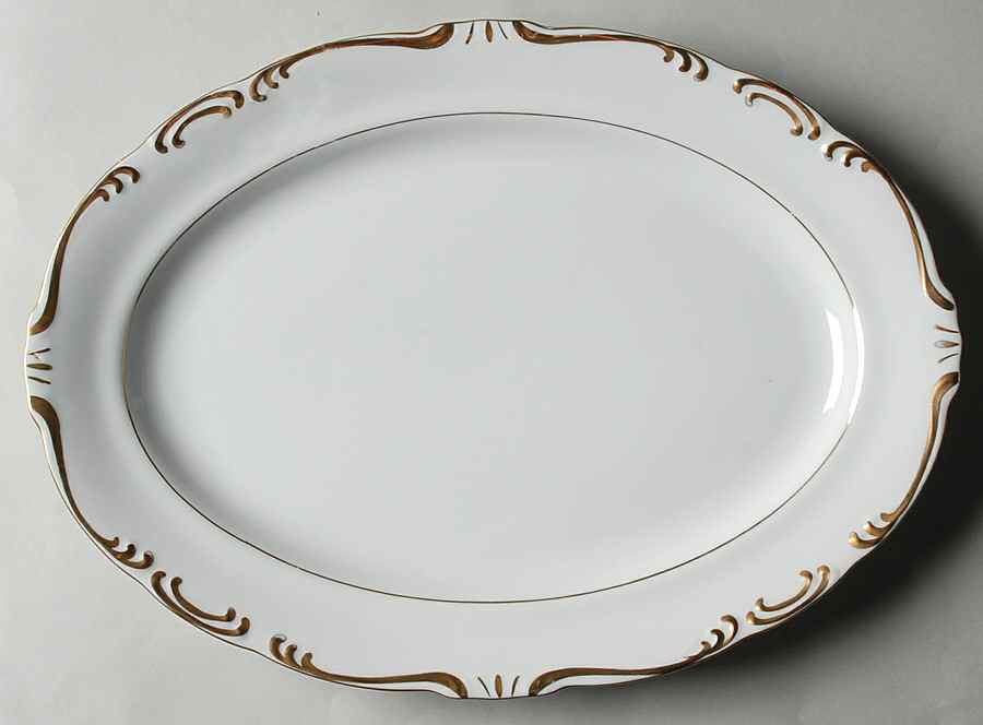 Regent Gold 14" Oval Serving Platter by Empress (Japan)-1