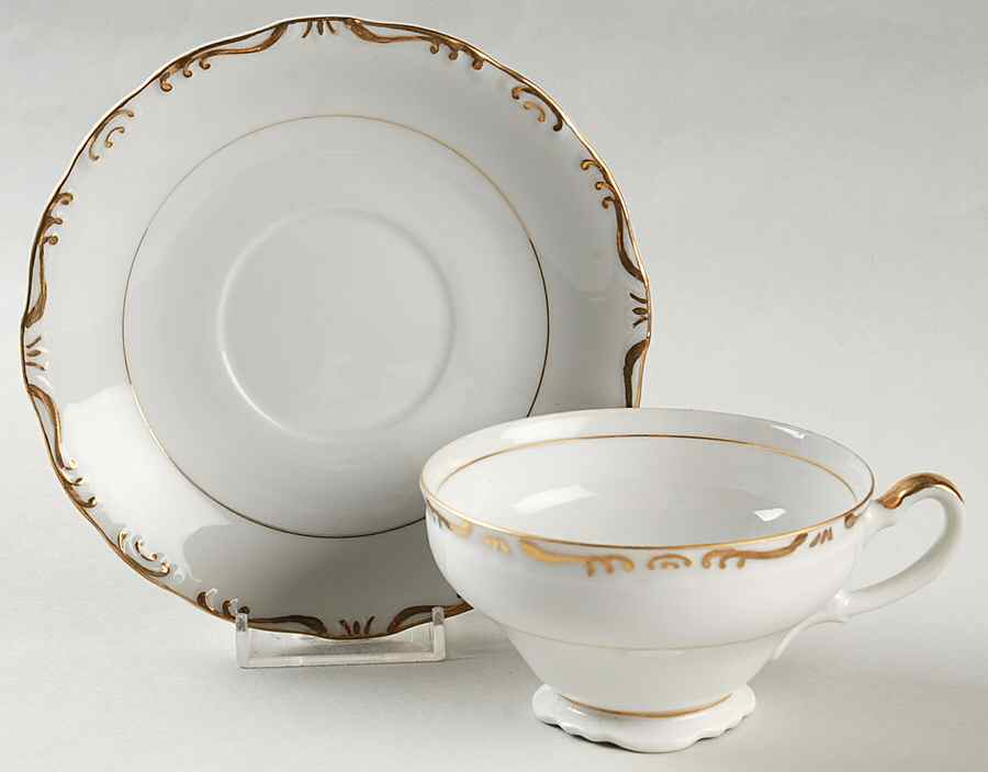 Regent Gold Footed Cup & Saucer Set by Empress (Japan)-1