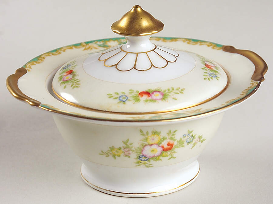 EMP43 Sugar Bowl & Lid by Empress (Japan)-1