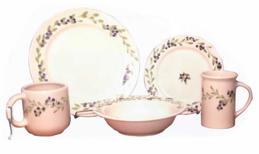 Blueberries Dinner Plate by Emerson Creek Pottery-1