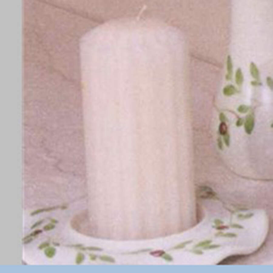 Cranberry 6" Flat Pillar Candleholder by Emerson Creek Pottery-1