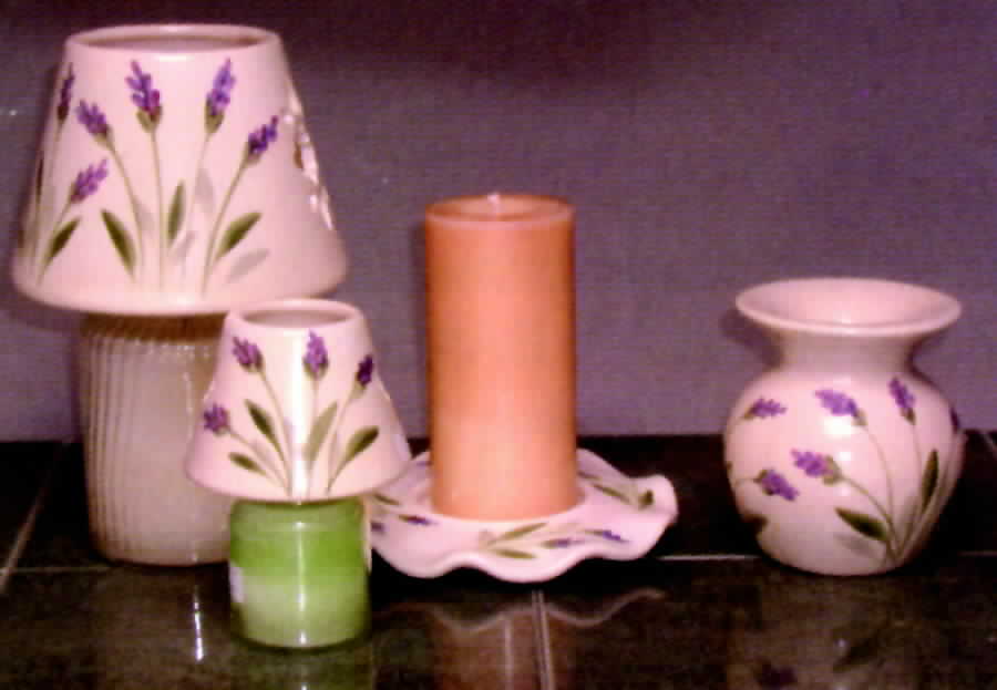 Lavender 6" Flat Pillar Candleholder by Emerson Creek Pottery-1