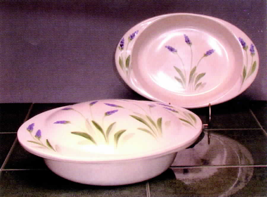 Lavender 2 Qt Round Covered Casserole by Emerson Creek Pottery-1