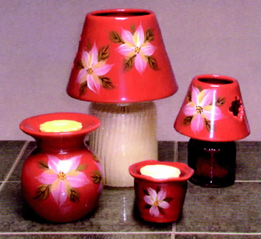 Poinsettia Pillar Candleholder by Emerson Creek Pottery-1