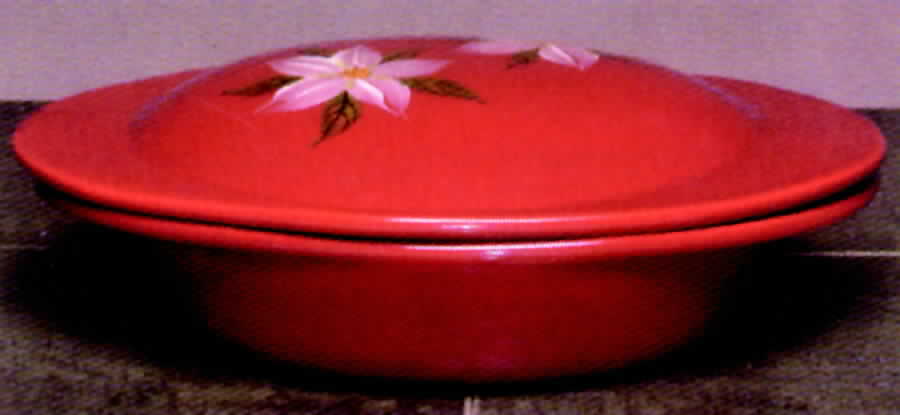 Poinsettia 2 Qt Round Covered Casserole by Emerson Creek Pottery-1