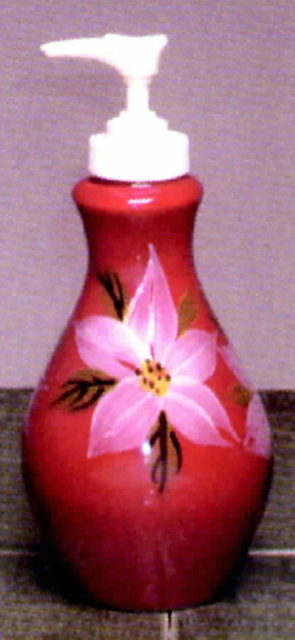 Poinsettia Lotion Dispenser by Emerson Creek Pottery-1