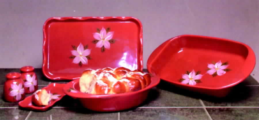 Poinsettia 12" Rectangular Baker by Emerson Creek Pottery-1