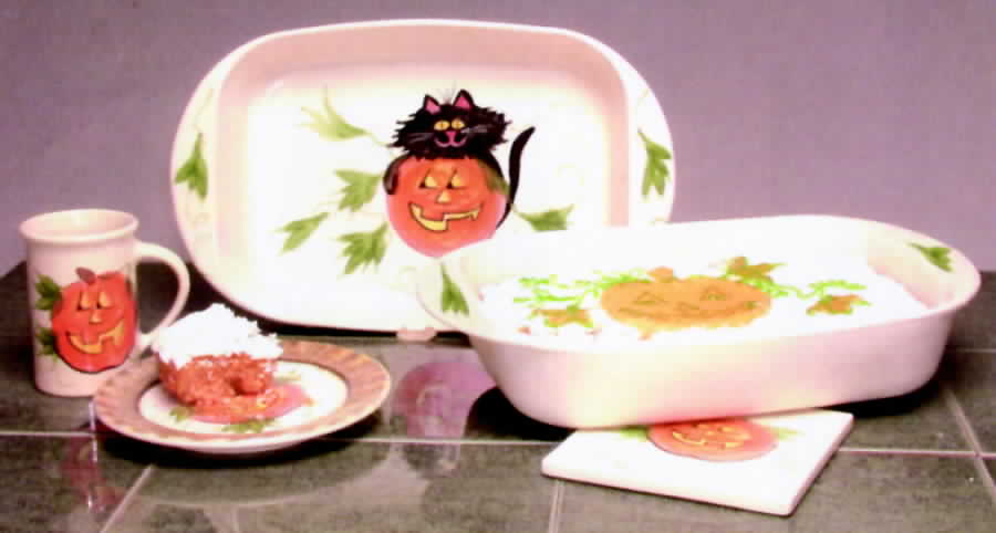 Halloween Oval Baker by Emerson Creek Pottery-1