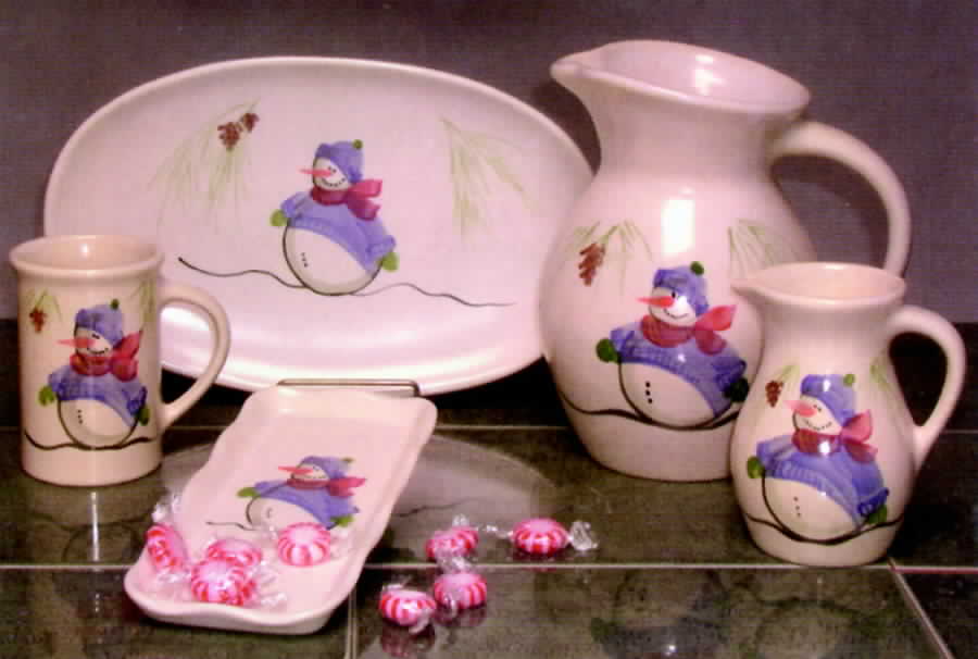 Snowman 54 Oz Pitcher by Emerson Creek Pottery-1