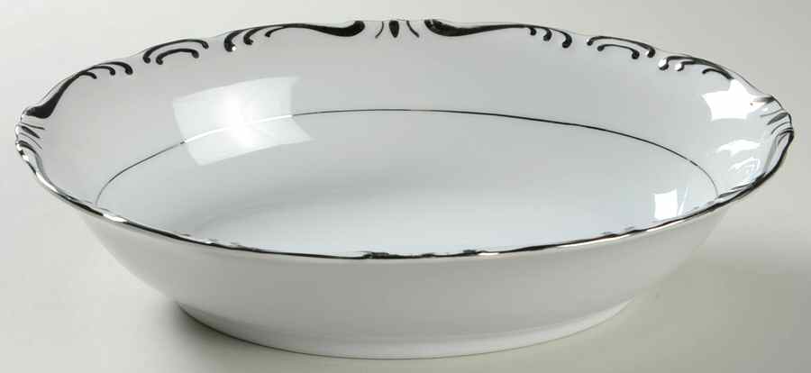 Regent Platinum 10" Oval Vegetable Bowl by Empress (Japan)-1