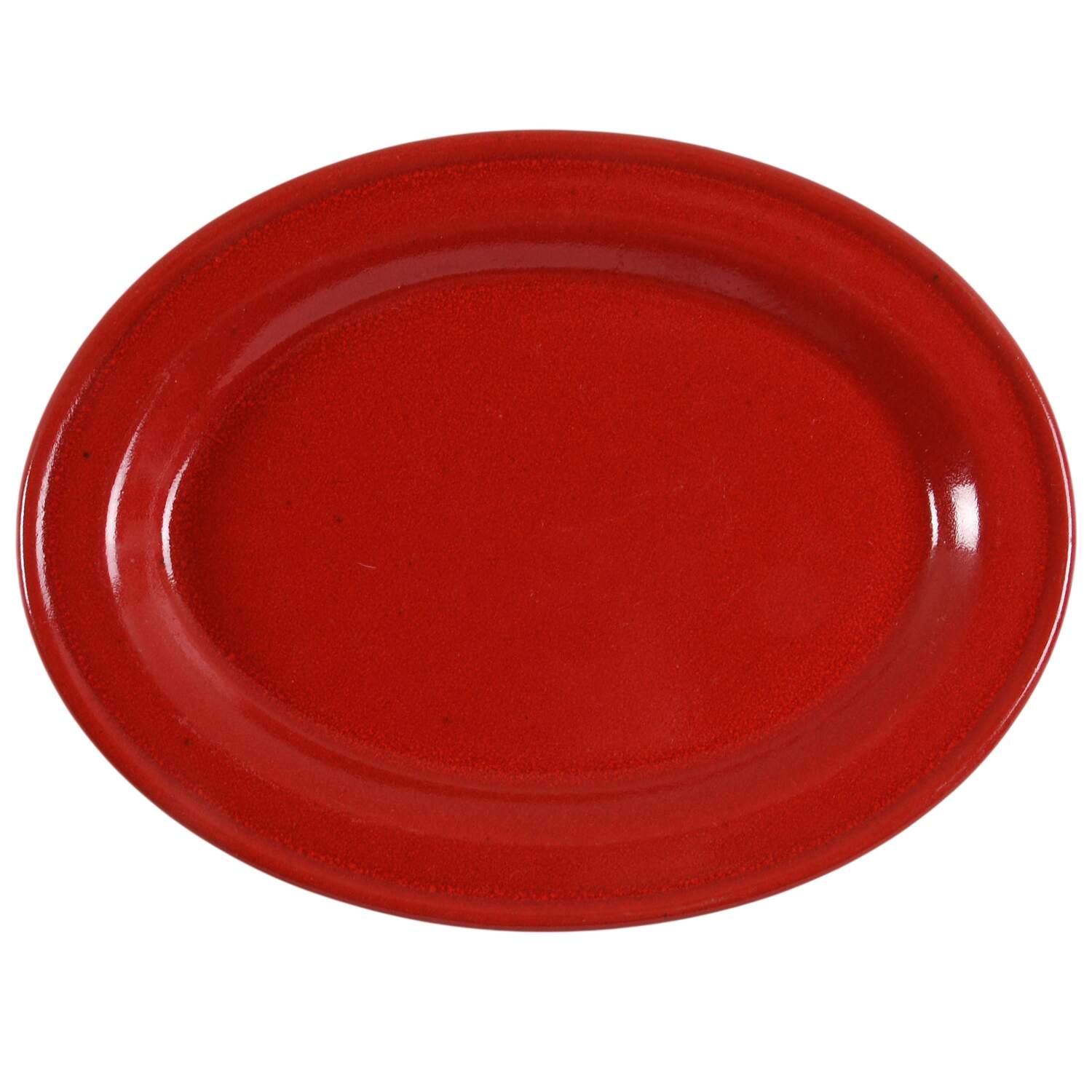 Cerise (Provencale Red) 11" Oval Serving Platter by Emile Henry-1