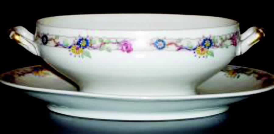EBF3 Gravy Boat with Attached Underplate by Emile Bourgeois (France)-1
