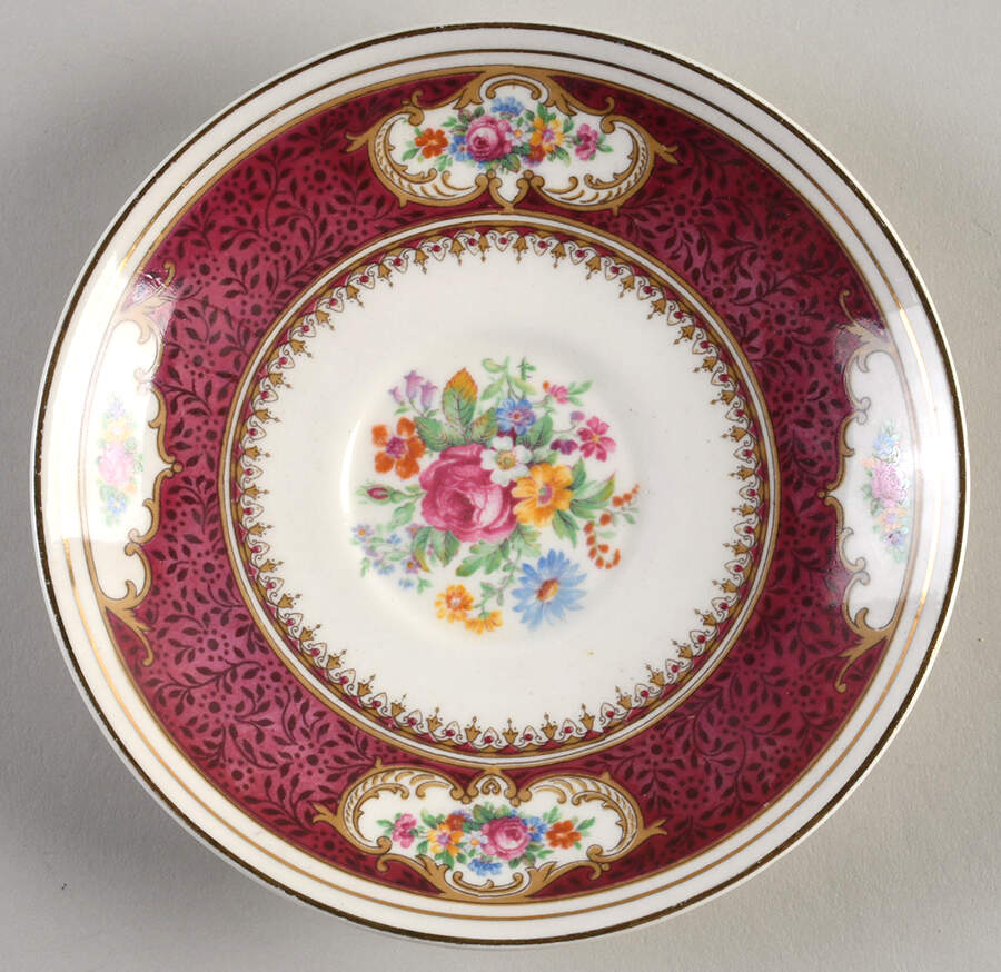 Majestic Red Saucer by Empire Porcelain -1
