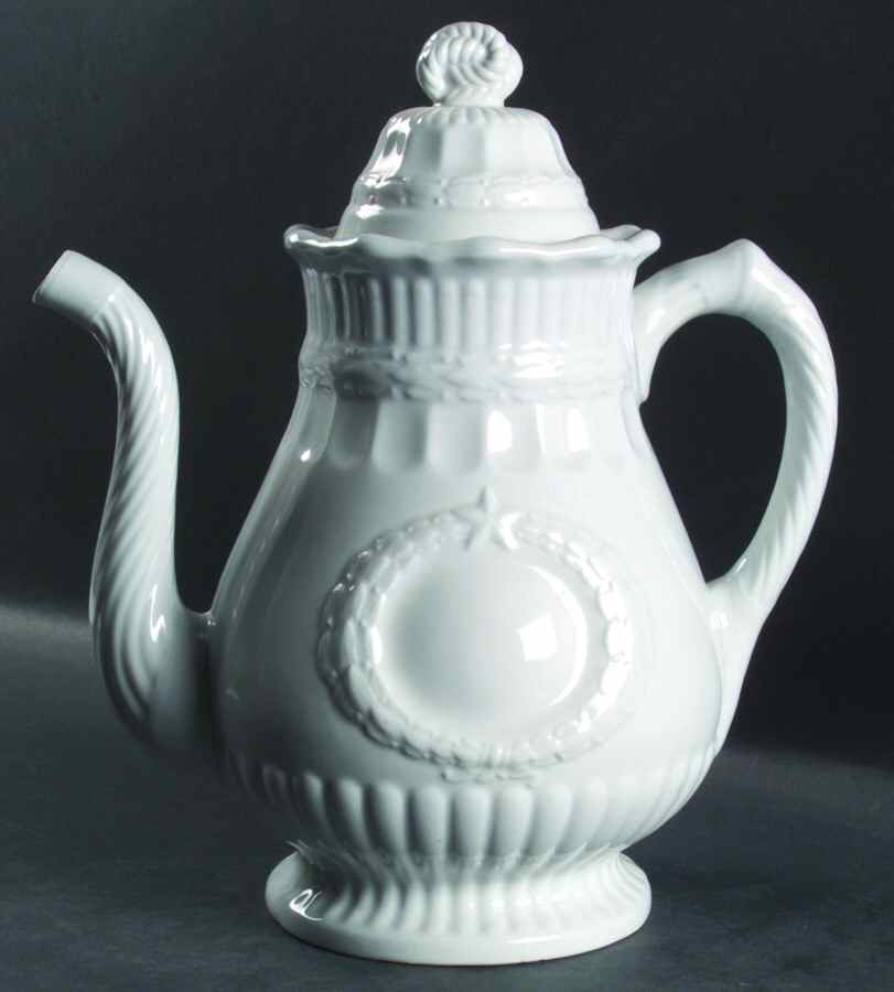 Laurel Wreath Coffee Pot & Lid by Elsmore & Forster-1