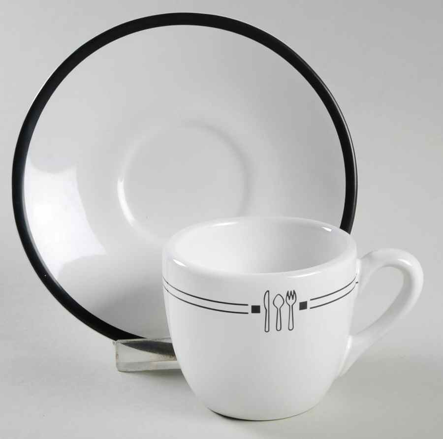 EMI2 Flat Demitasse Cup & Saucer Set by Emeril Lagasse-1