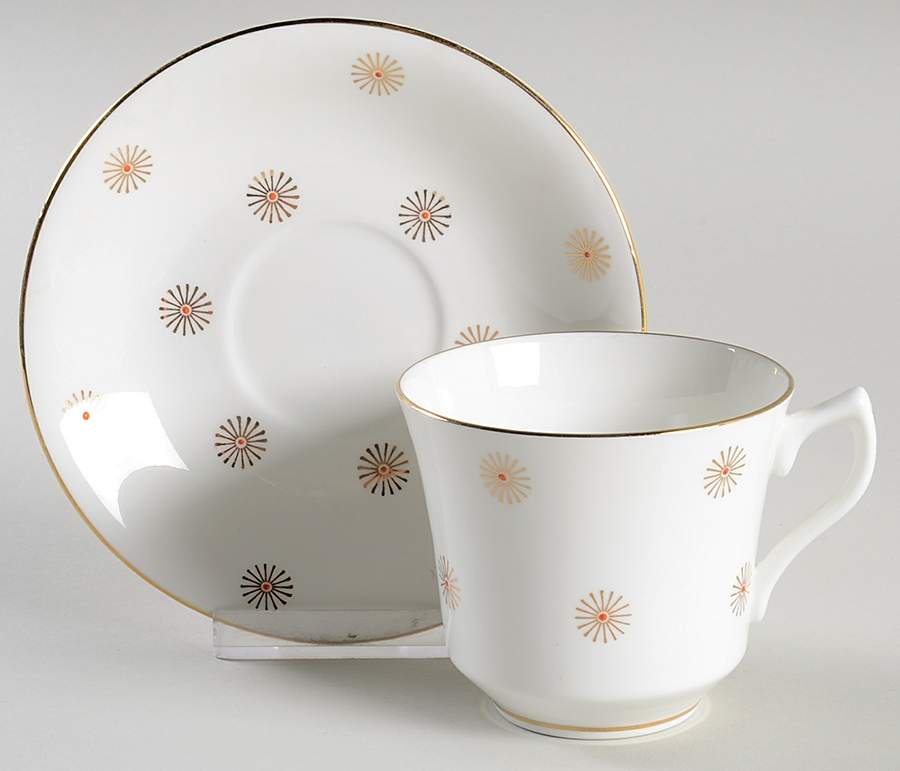 EZC3 Flat Cup & Saucer Set by English Castle-1
