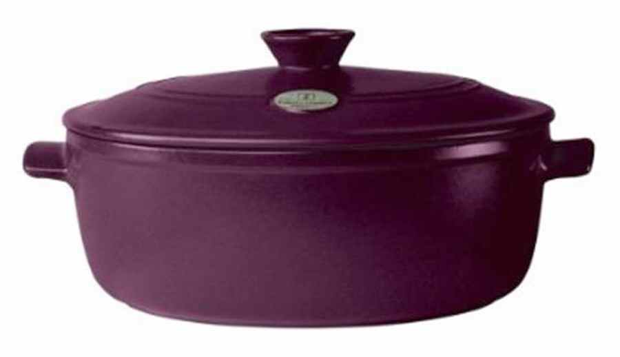 Flame Figue (Maroon) 5.5 Qt Stew Pot No Lid by Emile Henry-1