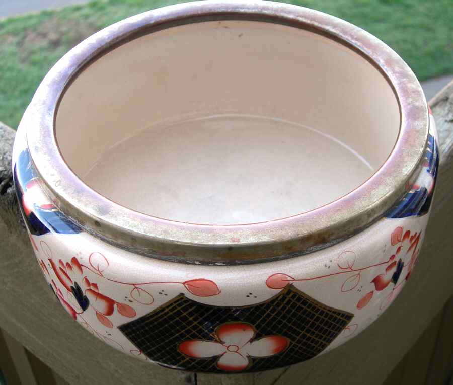 2955 7" Salad Serving Bowl W/Metal Rim by W Wood & Co-1