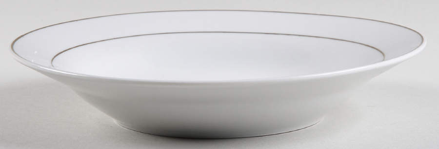 Platinum Band Rim Soup Bowl by Essential Home-1