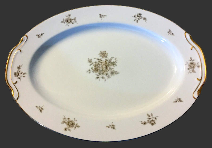 Bouquet 16" Oval Serving Platter by Empress (Japan)-1