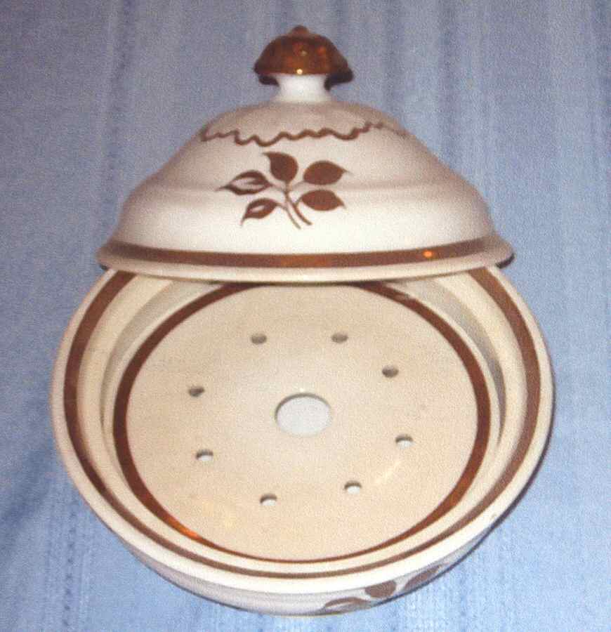 Tobacco Leaf Round Covered Butter by Elsmore & Forster-1