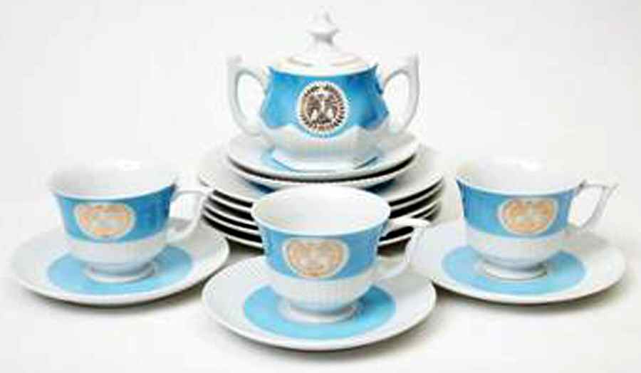 Heritage Footed Cup & Saucer Set by Embassy (Japan)-1