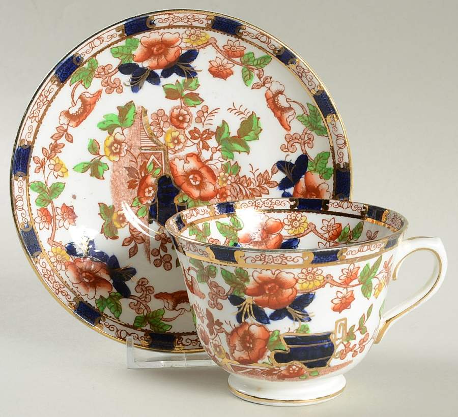 Burmah Footed Cup & Saucer Set by Royal Albion-1