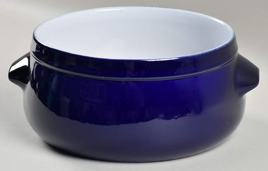 Cobalt Blue 4 Quart Round Casserole No Lid by Emile Henry-1