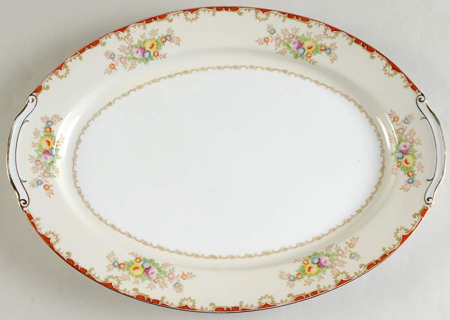 EMP11 15" Oval Serving Platter by Empress (Japan)-1
