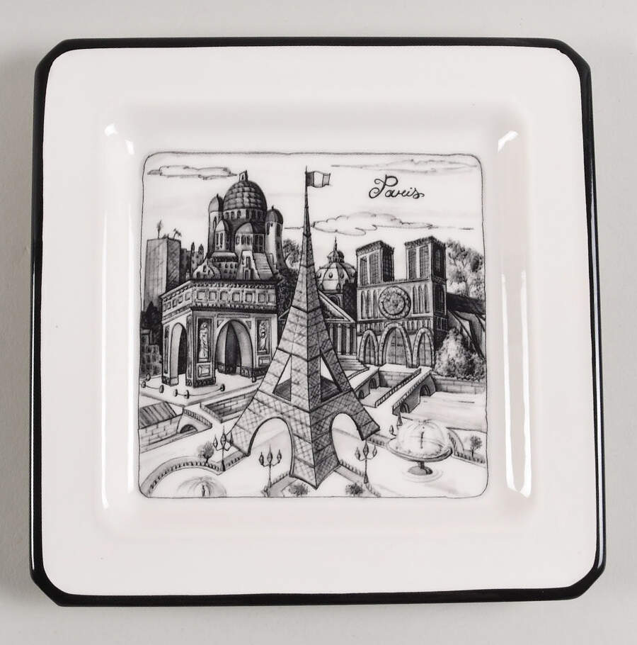 Cities Salad Plate by Effetti d'Arte (Effetti Home)-1