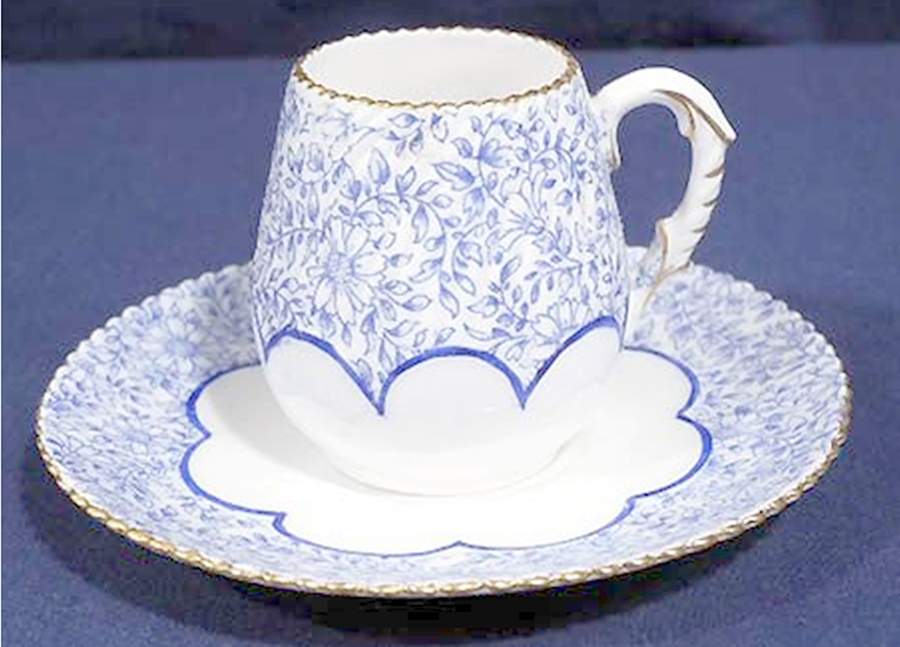 8867 Flat Demitasse Cup & Saucer Set by Edwin J D Bodley (EJDB)-1