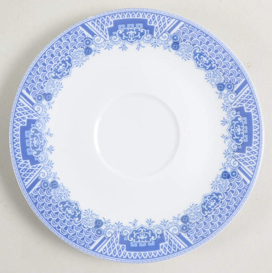 Chinese Garden Blue Saucer by Emerald Collection-1