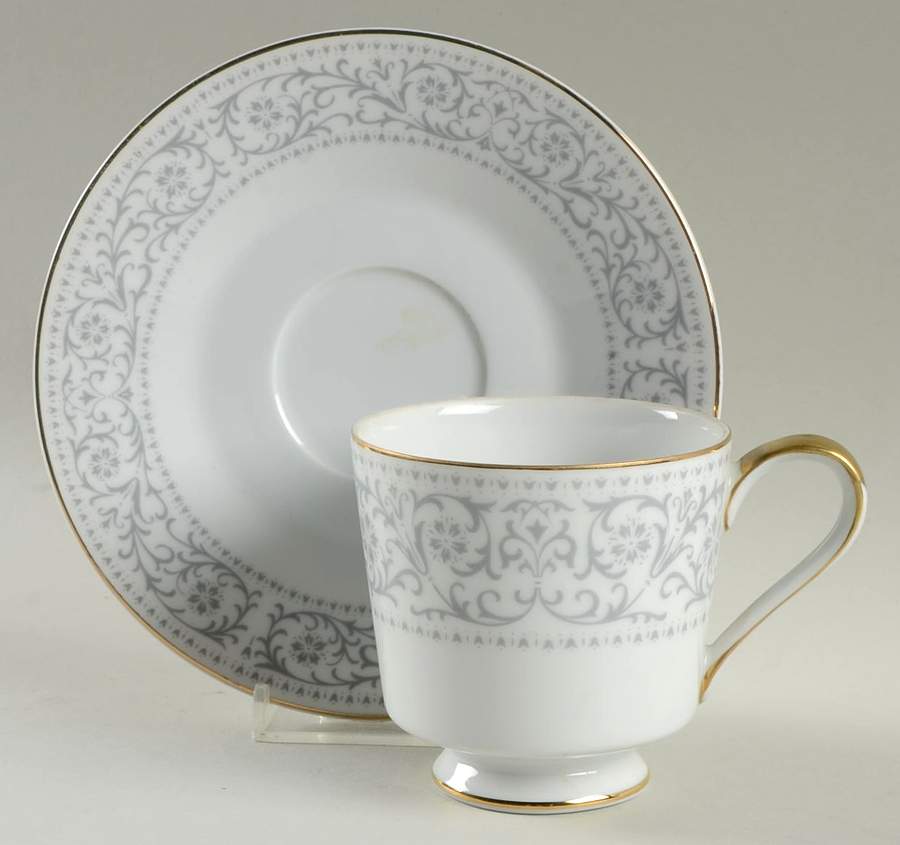 Baroness Footed Cup & Saucer Set by Empress (Japan)-1