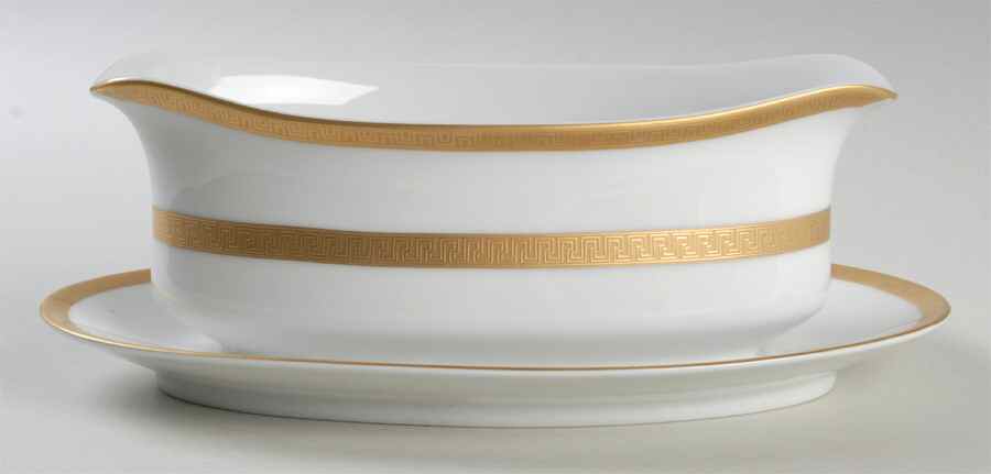Agathon Gravy Boat with Attached Underplate by Faberge-1