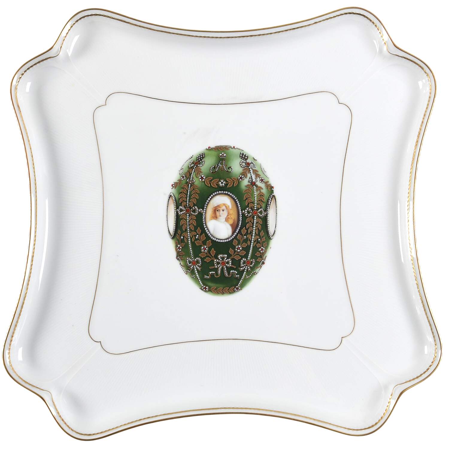 Imperial Egg Collection 14" Square Tray by Faberge-1