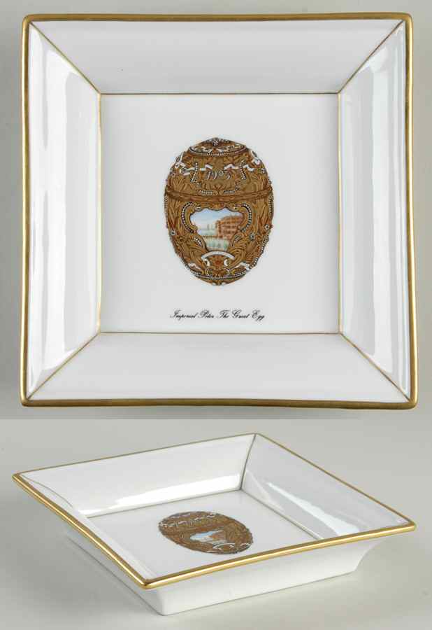 Imperial Egg Collection 7" Deep Square Tray by Faberge-1