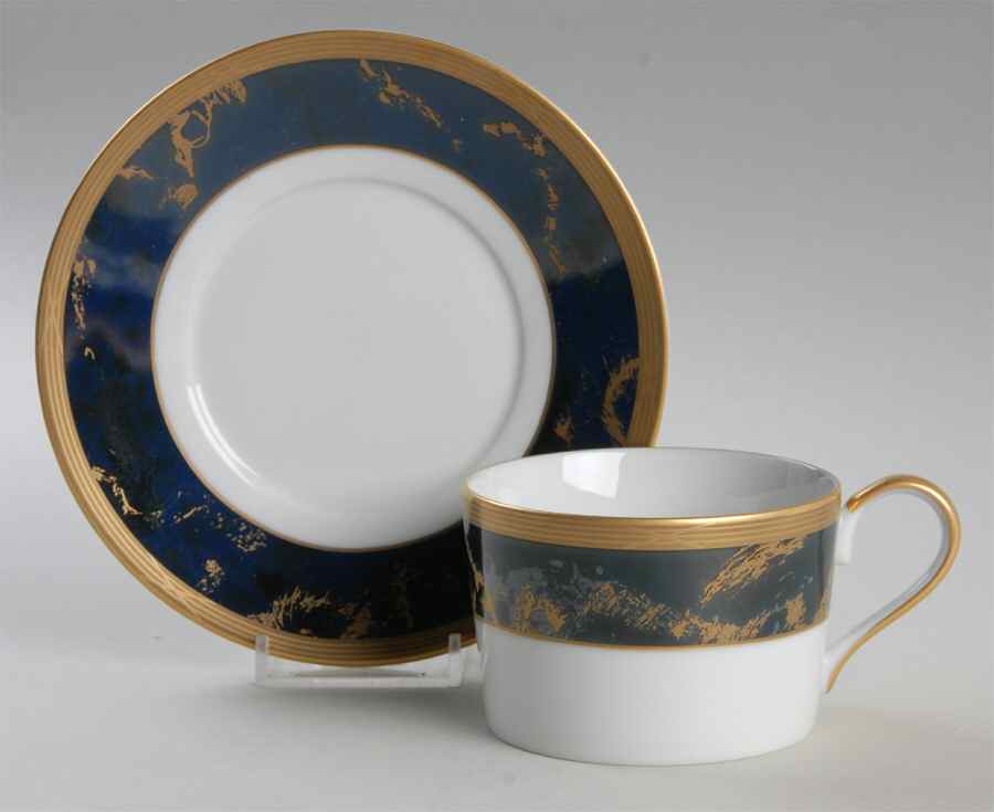 Pavilion Lapis Lazuli Flat Cup & Saucer Set by Faberge-1