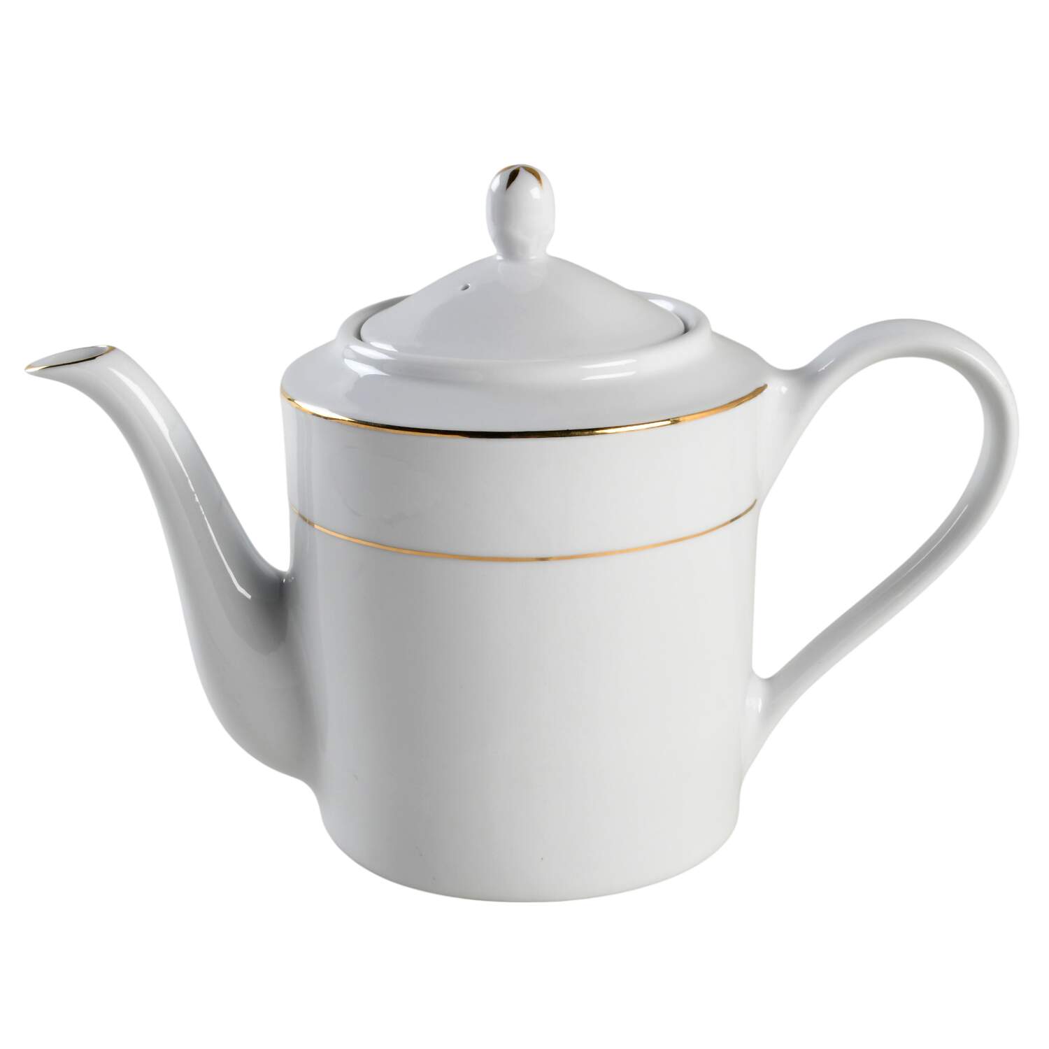 Classic Gold (Coupe, Gold Trim&Rings) Teapot & Lid by Fairfield-1