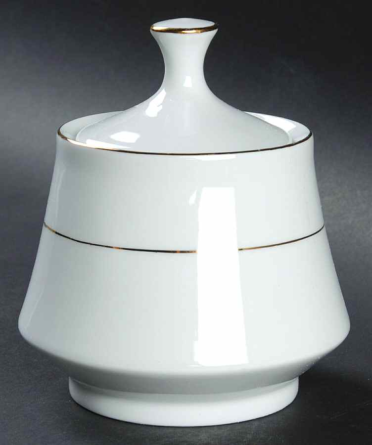 Classic Gold (Coupe, Gold Trim&Rings) Sugar Bowl & Lid by Fairfield-1