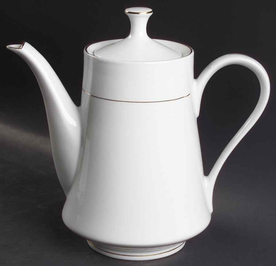 Classic Gold (Coupe, Gold Trim&Rings) Coffee Pot & Lid by Fairfield-1