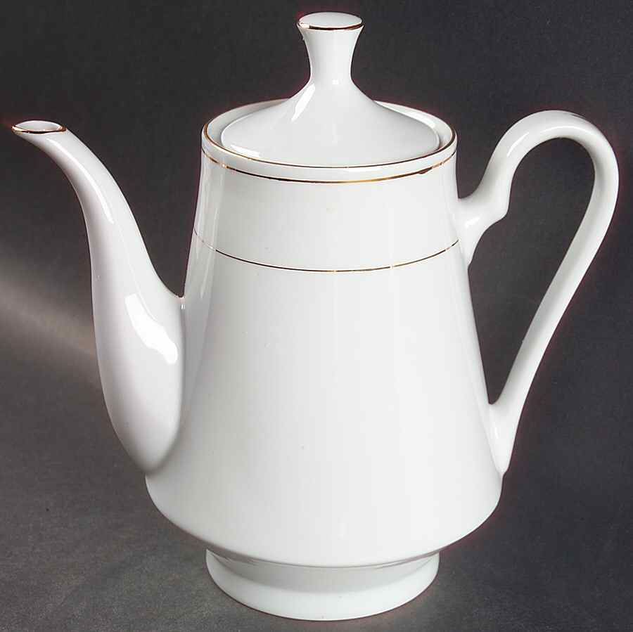 Classic Gold (Coupe, Gold Trim&Rings) Coffee Pot & Lid by Fairfield-1