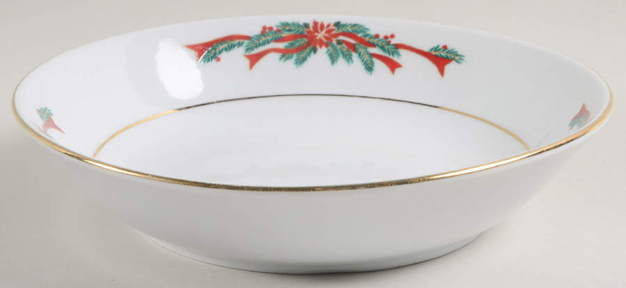 Poinsettia & Ribbon Coupe Soup Bowl by Fairfield-1